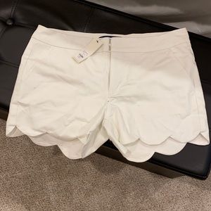 NWT Scalloped White Shorts